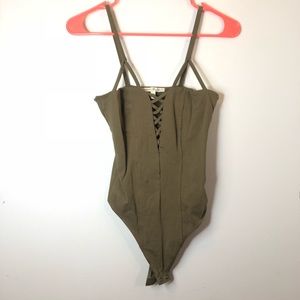Forest green body suit